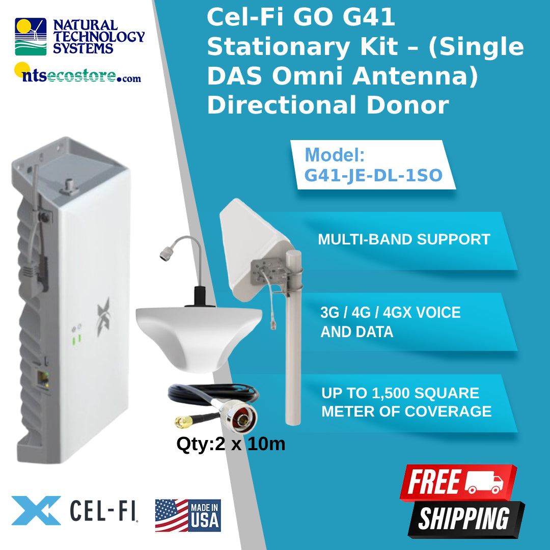 Cel-Fi GO G41 Stationary Kit – (Single DAS Omni Antenna) Directional Donor G41-JE-DL-1SO