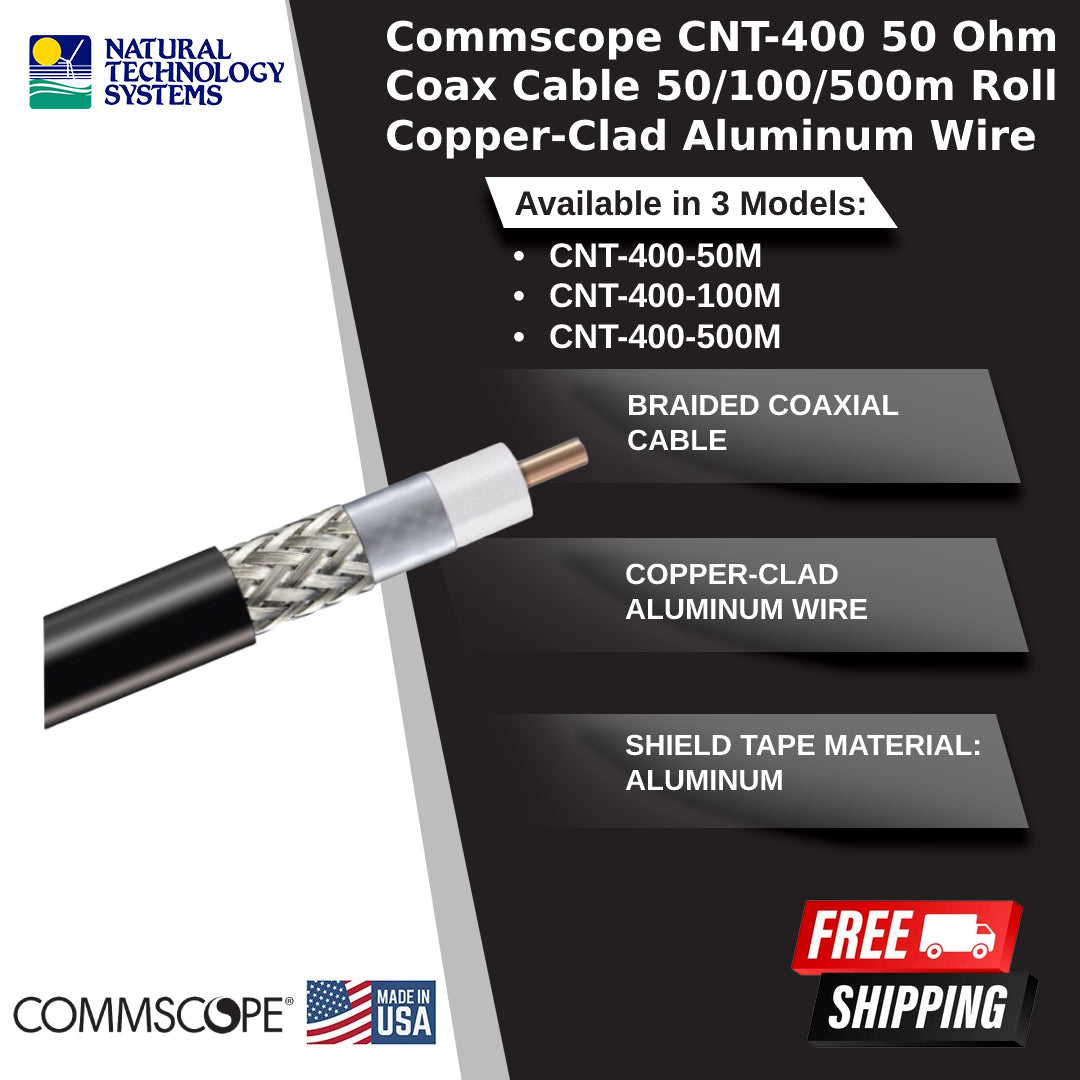 Commscope CNT-400 50 Ohm Coax Cable Roll Copper-Clad Aluminum Wire