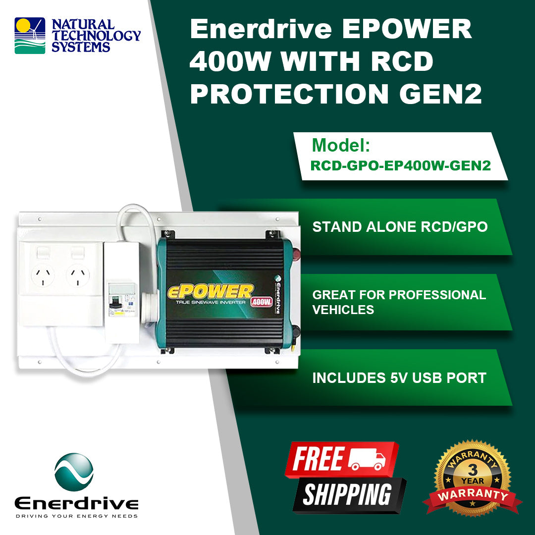Enerdrive ePower 400W with RCD Protection GEN2 (RCD-GPO-EP400W-GEN2)