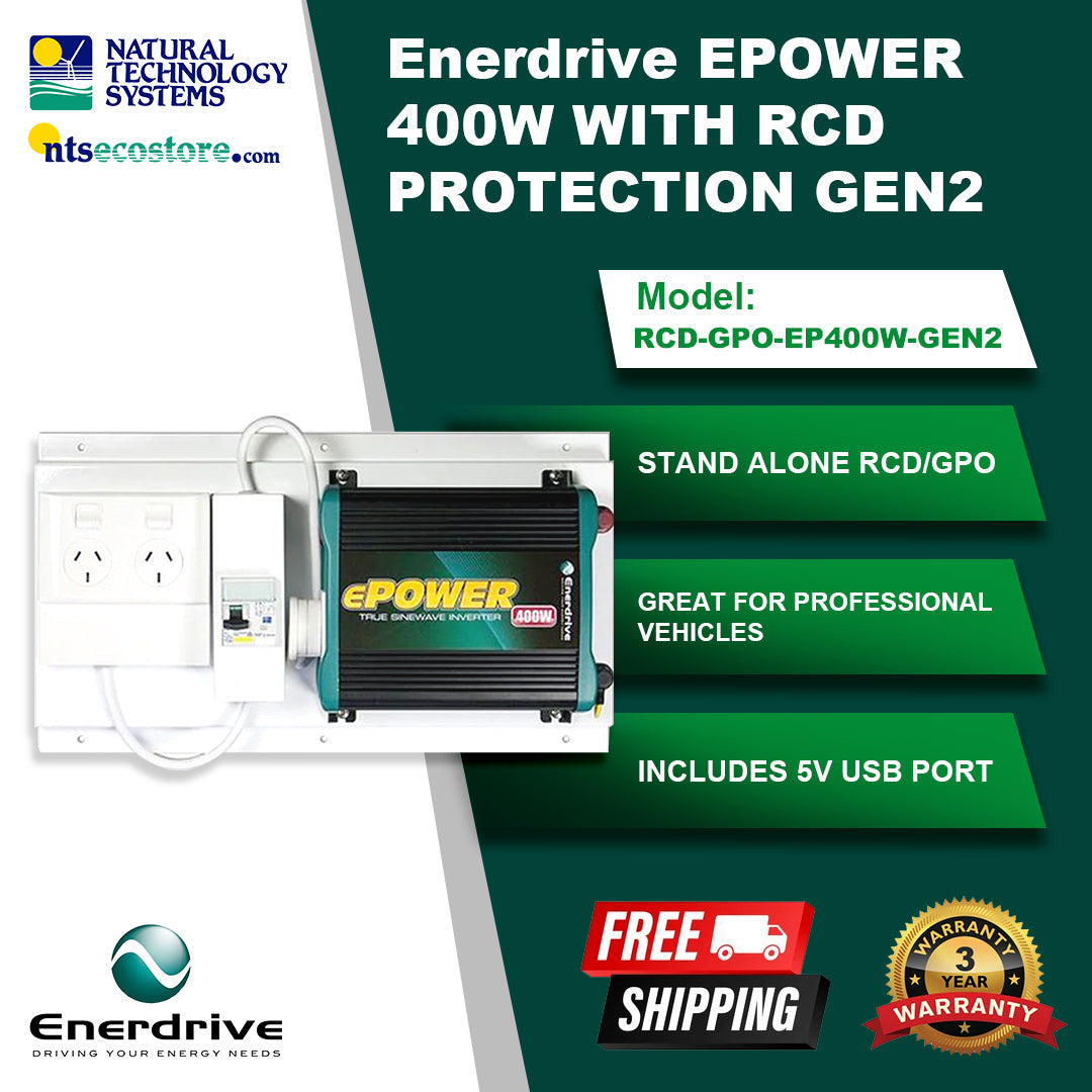 Enerdrive ePower 400W with RCD Protection GEN2 (RCD-GPO-EP400W-GEN2)