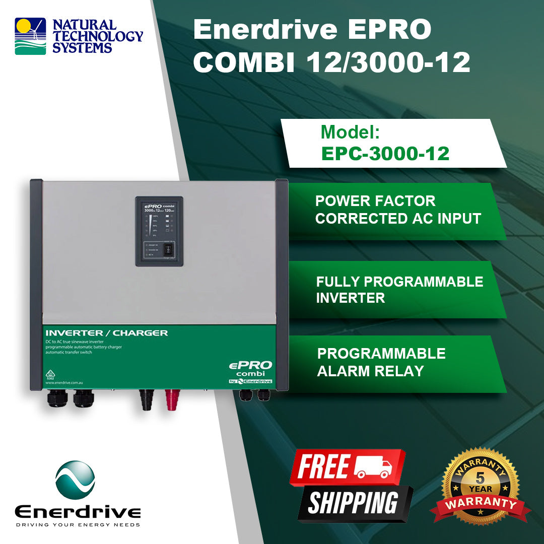 Enerdrive EPro Combi Inverter Charger Combi 12V/3000W-120A EPC-3000-12