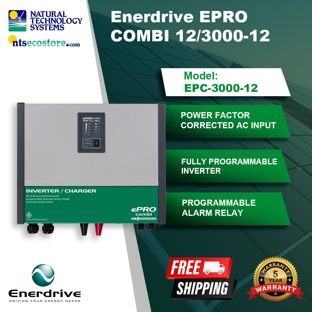 Enerdrive EPro Combi Inverter Charger Combi 12V/3000W-120A EPC-3000-12