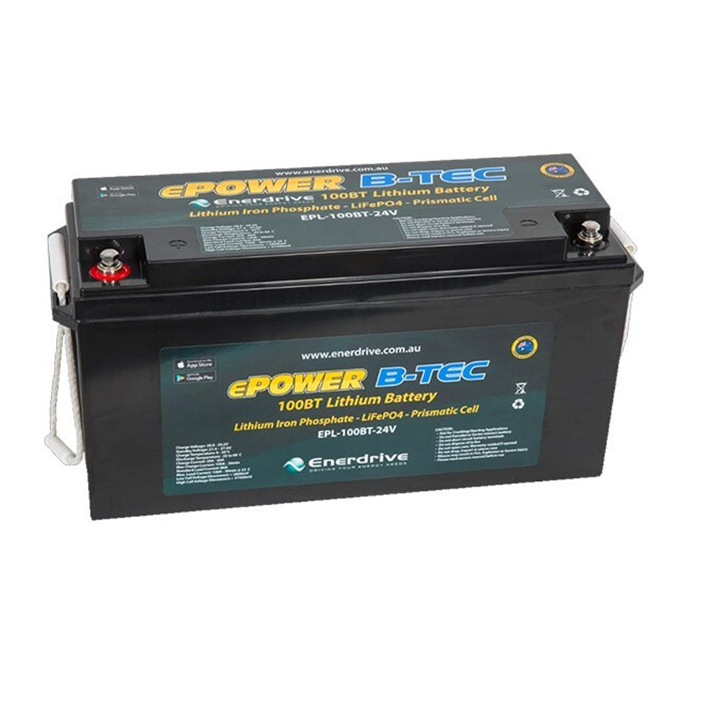 Enerdrive ePOWER B-TEC 24V 100Ah Lithium Battery & 24V 30A Battery Charger (K-100-01)