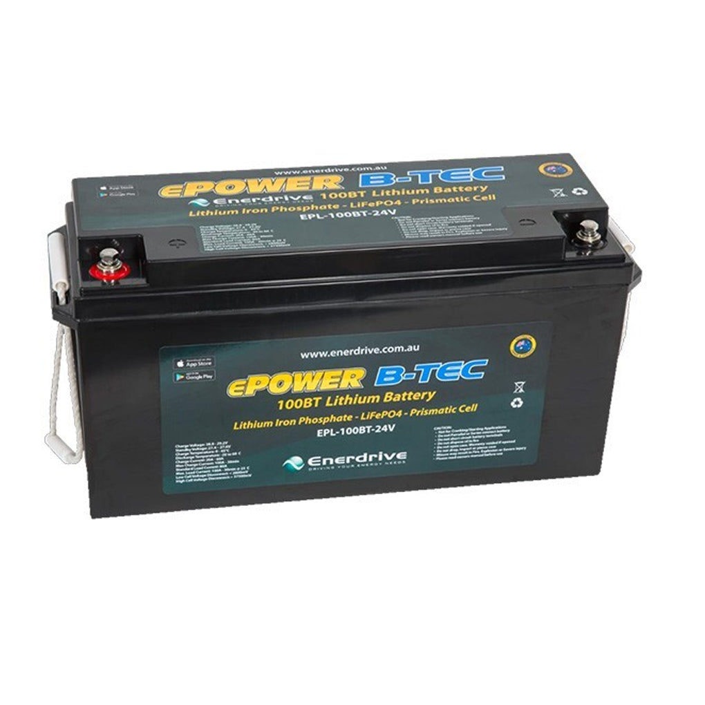 Enerdrive ePOWER B-TEC 100Ah Lithium Battery w/ 30A Charger & ePRO PLUS Monitor (K-100-02)