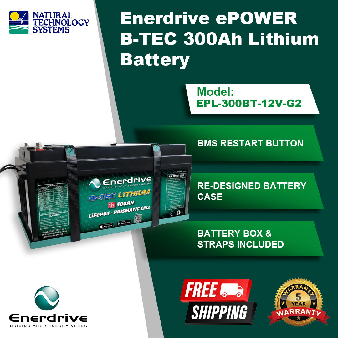 Enerdrive ePOWER Lithium Battery B-TEC 300Ah EPL-300BT-12V-G2