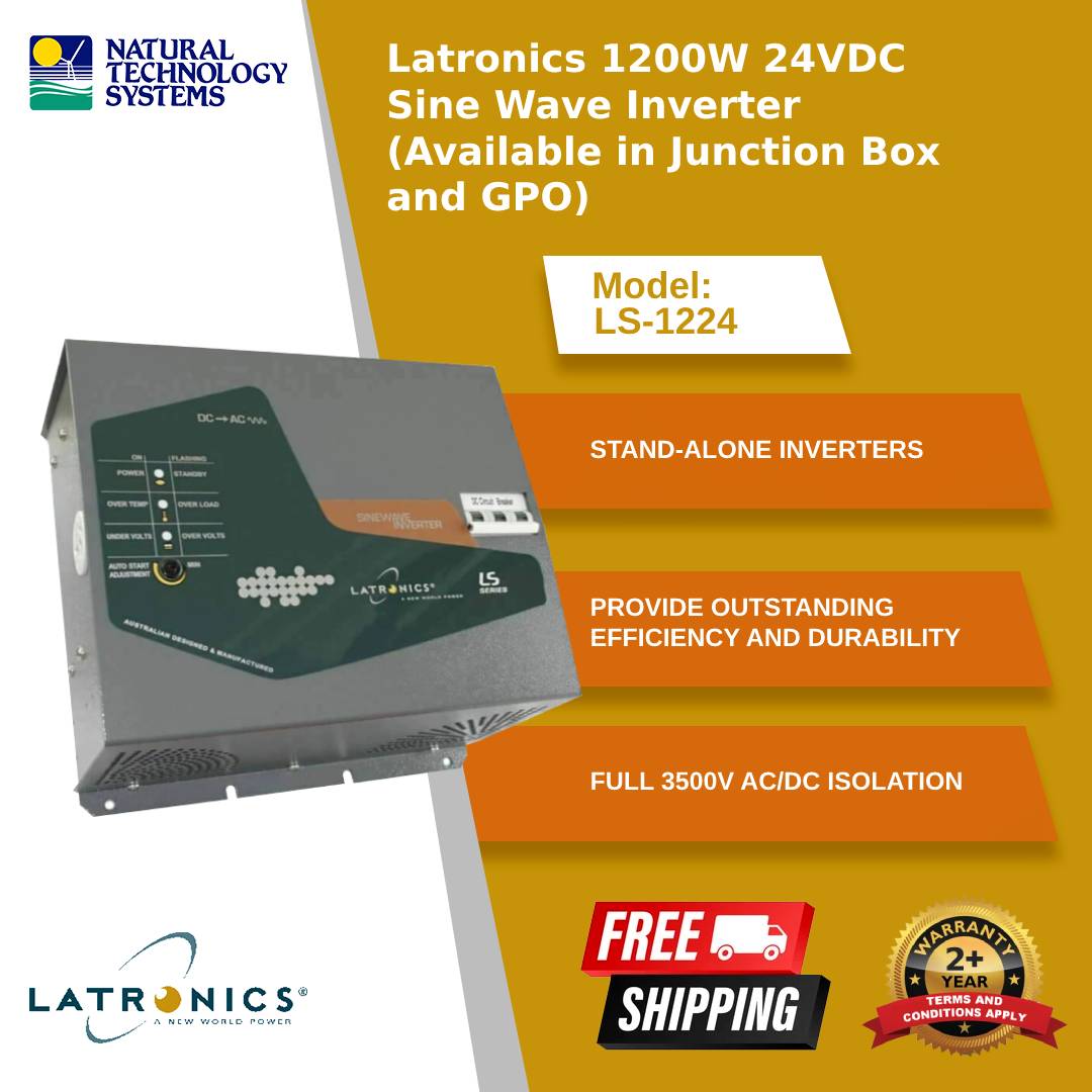 Latronics 1200W 24VDC Sine Wave Inverter LS1224