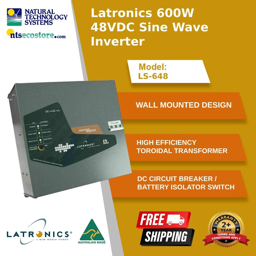 Latronics 600W 48VDC Sine Wave Inverter LS648