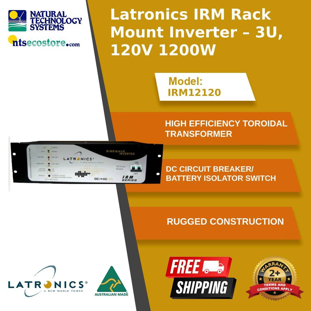 Latronics IRM Rack Mount Inverter 3U 120V 1200W IRM12120