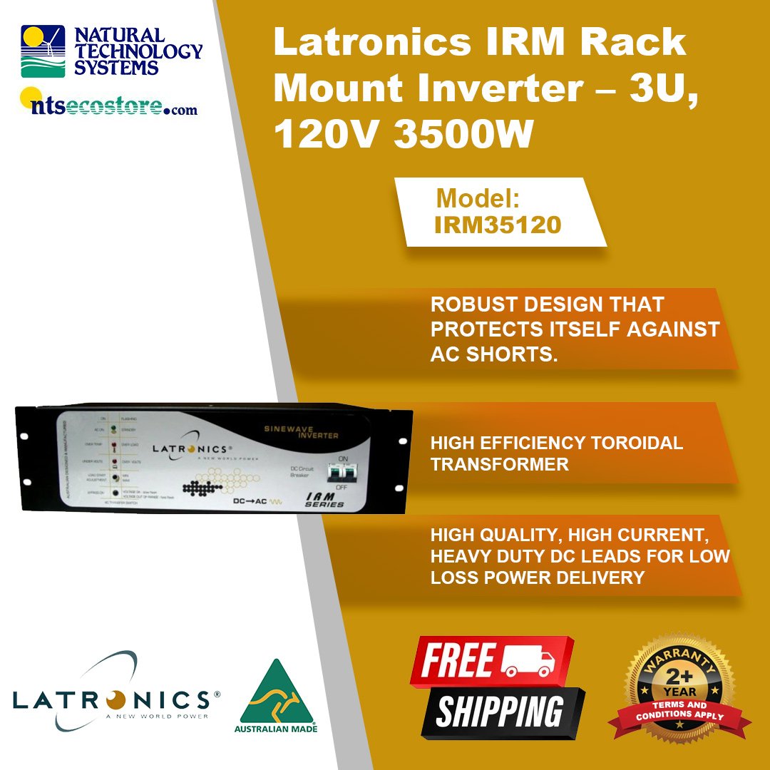Latronics IRM Rack Mount Inverter 3U 120V 3500W IRM35120