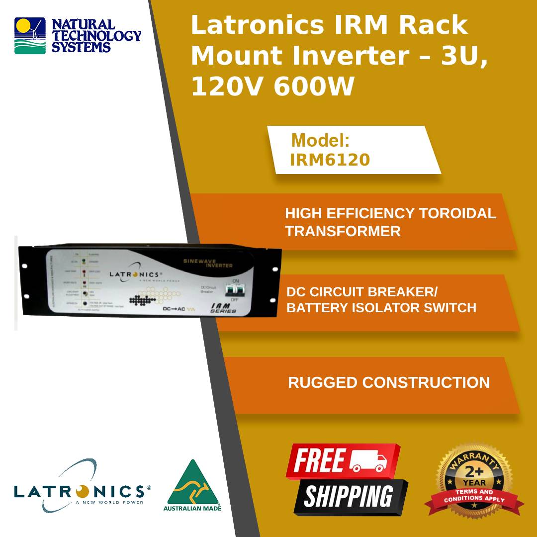 Latronics IRM Rack Mount Inverter 3U 120V 600W IRM6120