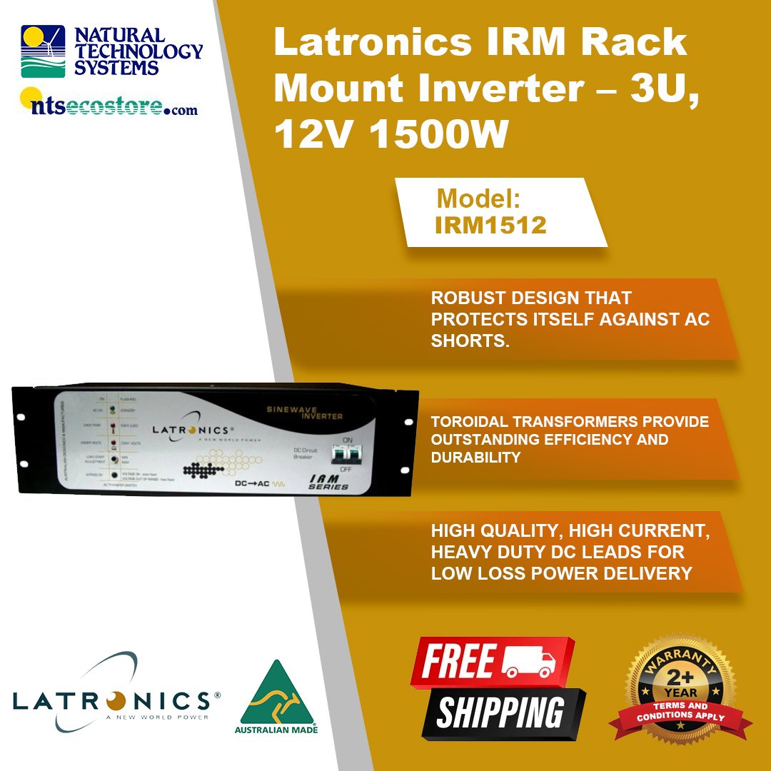 Latronics IRM Rack Mount Inverter 3U 12V 1500W IRM1512
