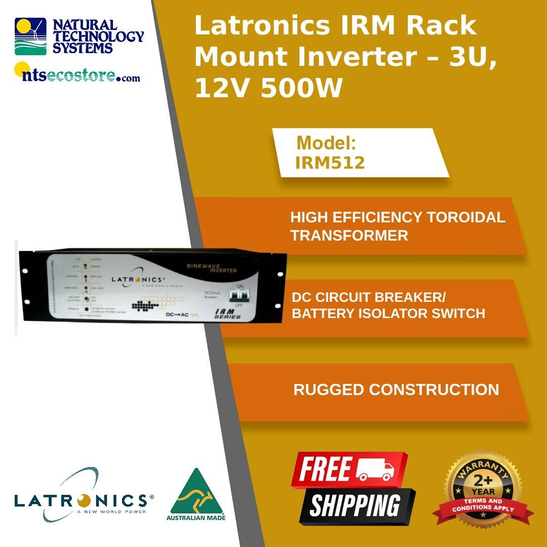 Latronics IRM Rack Mount Inverter 3U 12V 500W IRM512
