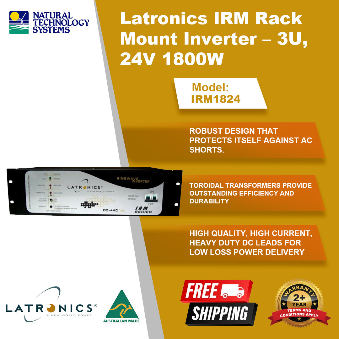 Latronics IRM Rack Mount Inverter 3U 24V 1800W IRM1824