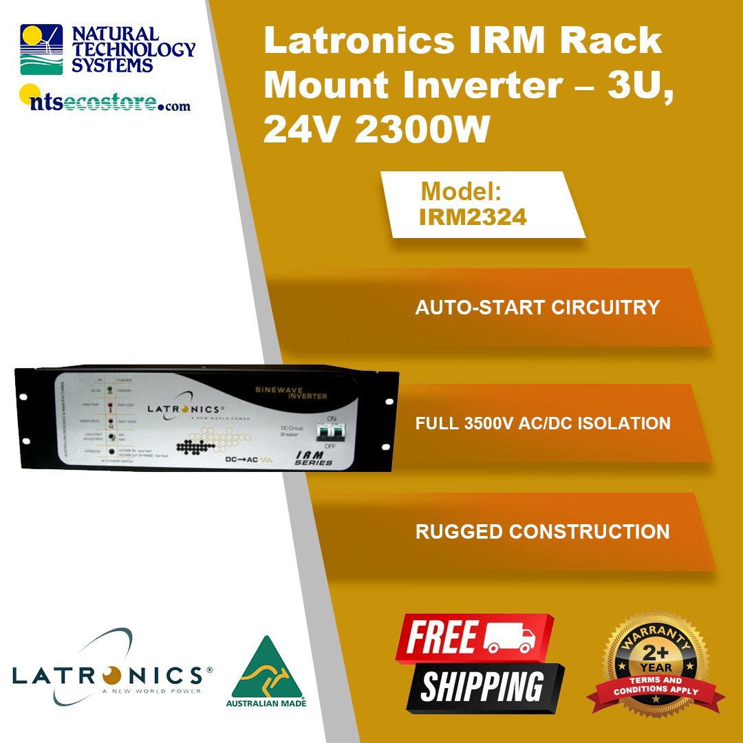 Latronics IRM Rack Mount Inverter 3U 24V 2300W IRM2324