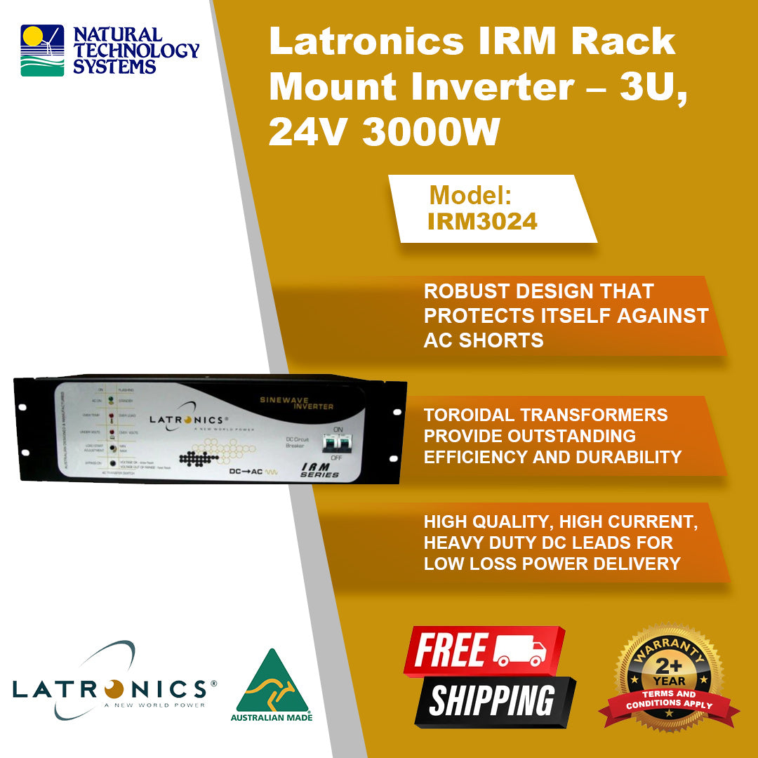 Latronics IRM Rack Mount Inverter 3U 24V 3000W IRM3024