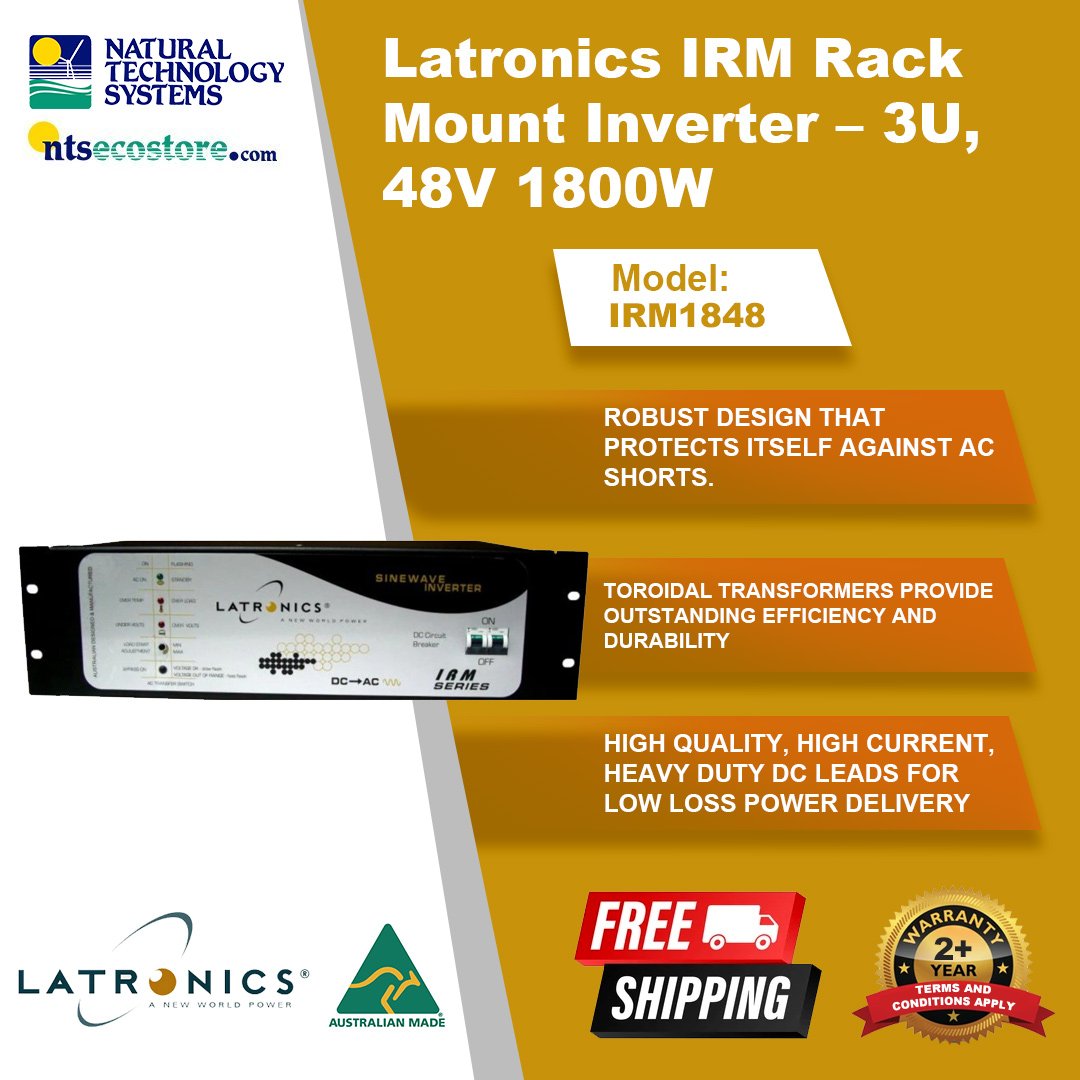 Latronics IRM Rack Mount Inverter 3U 48V 1800W IRM1848