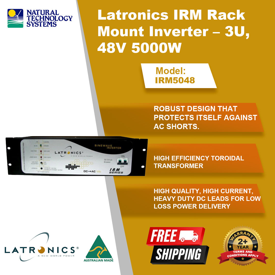 Latronics IRM Rack Mount Inverter – 3U, 48V 5000W (IRM5048)
