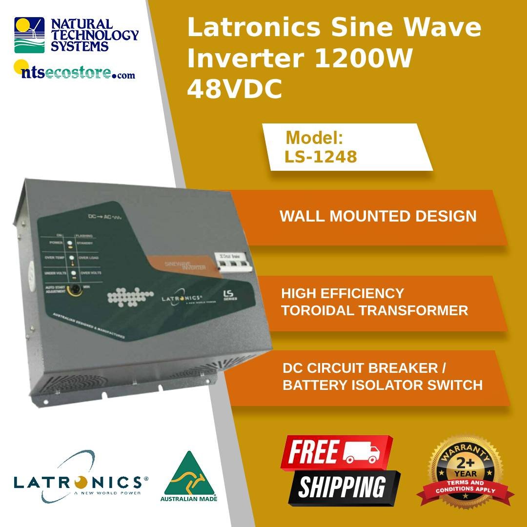 Latronics Sine Wave Inverter 1200W 48VDC LS1248