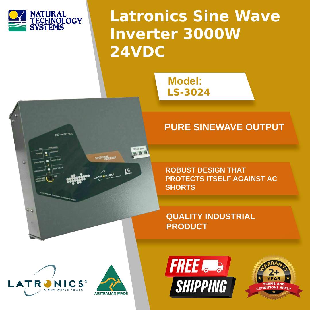 Latronics Sine Wave Inverter 3000W 24VDC LS-3024