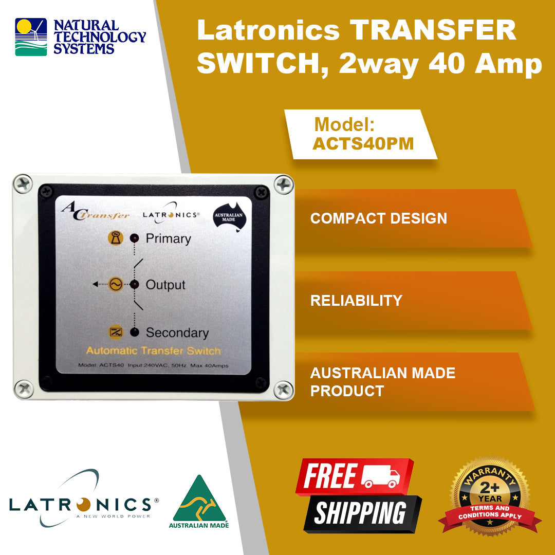 Latronics TRANSFER SWITCH, 2way 40 Amp (ACTS40PM)