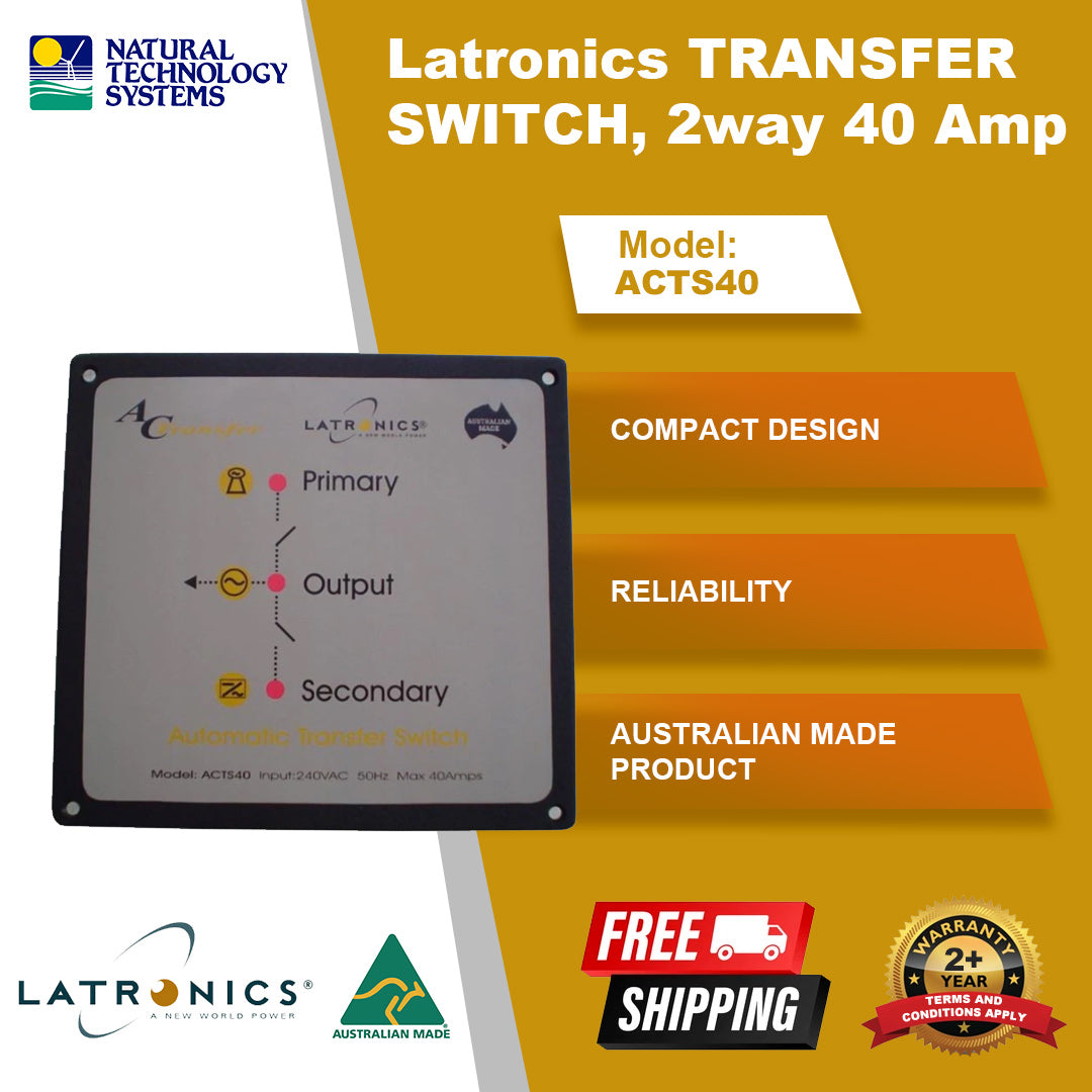 Latronics TRANSFER SWITCH, 2way 40 Amp (ACTS40)
