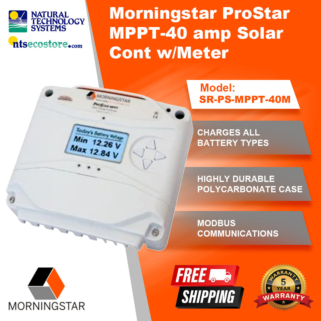 Morningstar ProStar MPPT 40Amp Solar Control w/Meter SR-PS-MPPT-40M