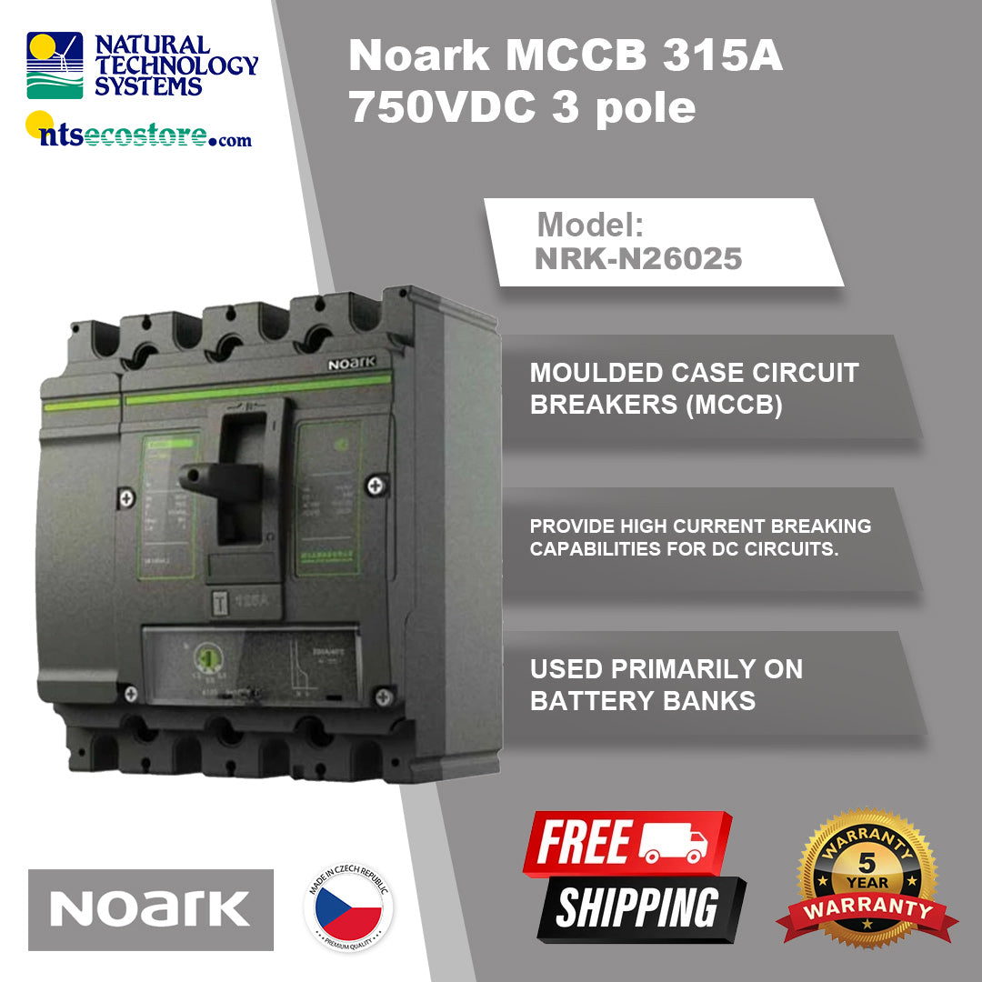 Noark MCCB 315A 750VDC 3 pole (NRK-N26025)