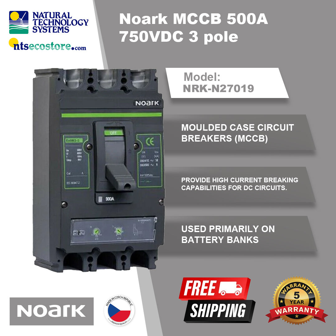 Noark MCCB 500A 750VDC 3 pole (NRK-N27019)