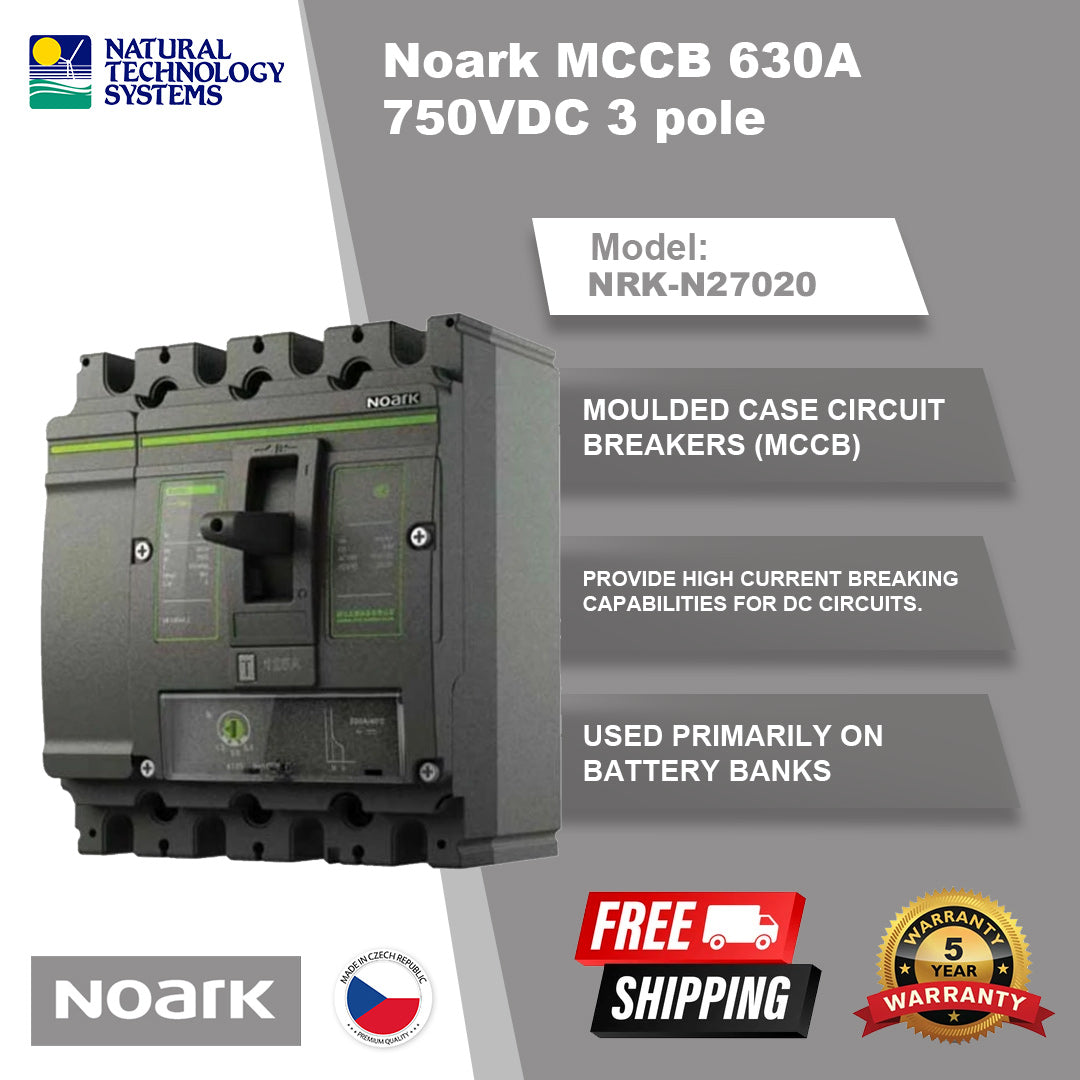 Noark MCCB 630A 750VDC 3 pole (NRK-N27020)