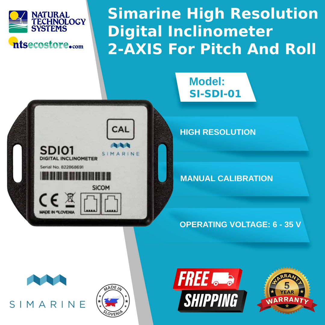 Simarine Digital Inclinometer 2-AXIS For Pitch And Roll SI-SDI-01