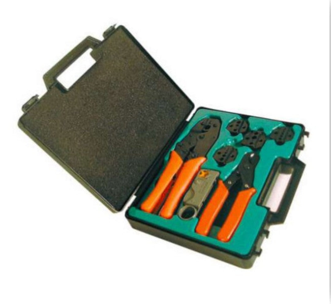 Pulse Ratchet Coaxial Crimp Tool Kit Suits RG214 to RG174 Connector Types RCT-330K