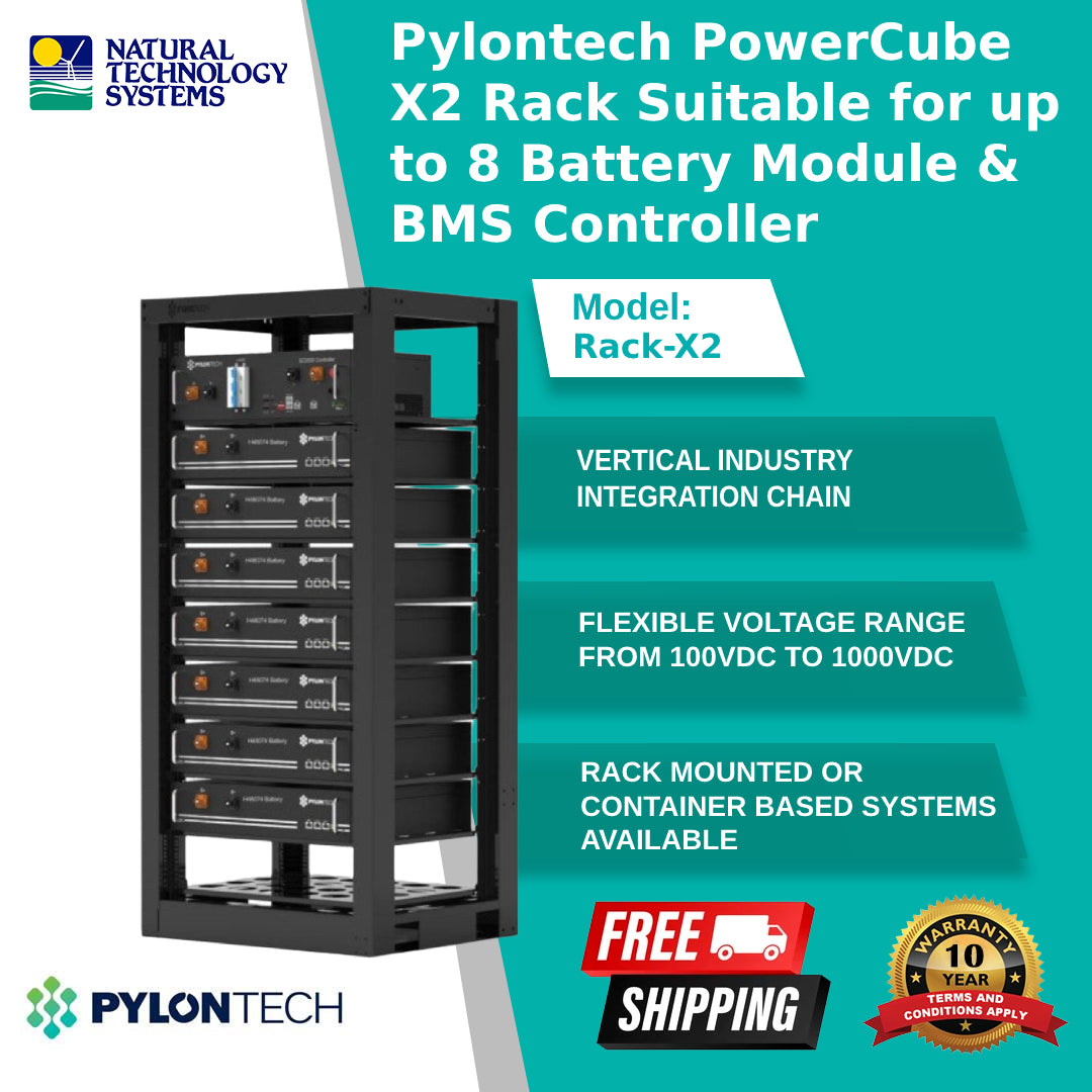 Pylontech PowerCube X2 Rack Suitable for up to 8 Battery Module & BMS Controller (Rack-X2)