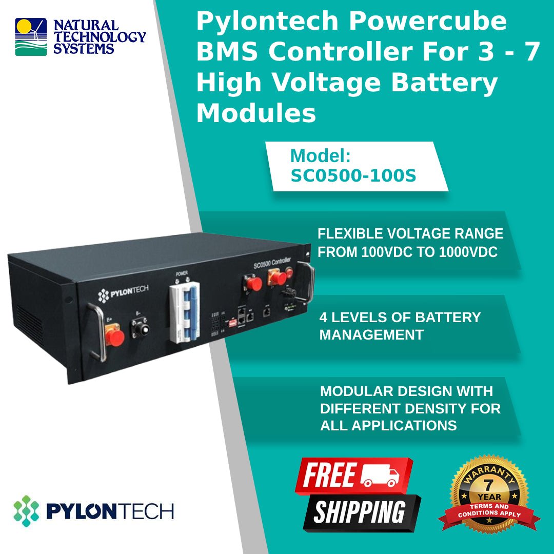 Pylontech Powercube BMS Controller For 3 - 7 High Voltage Battery Modules (SC0500-100S)