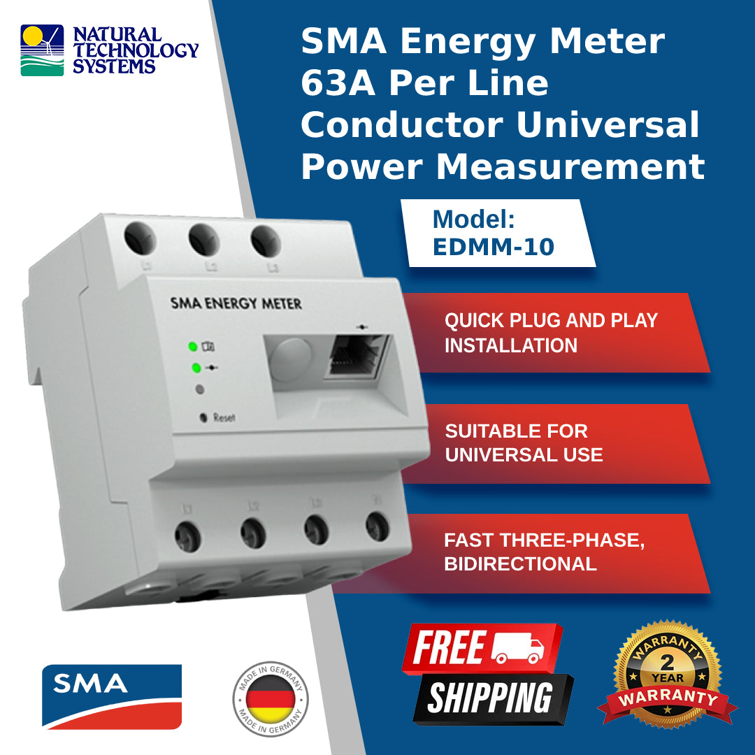 SMA Energy Meter 63A Per Line Conductor Universal Power Measurement (EMETER-20)