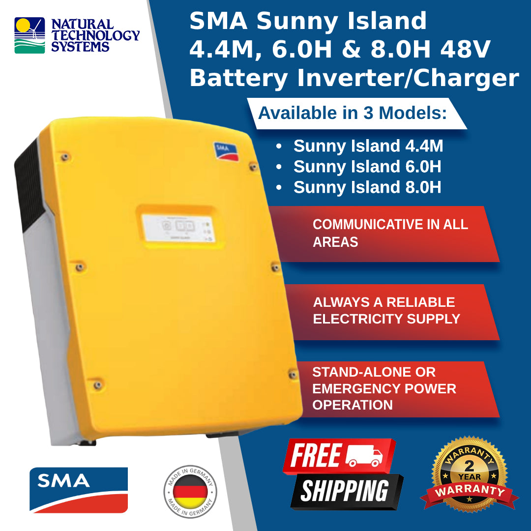 SMA Sunny Island 4.4M, 6.0H & 8.0H 48V Battery Inverter/Charger