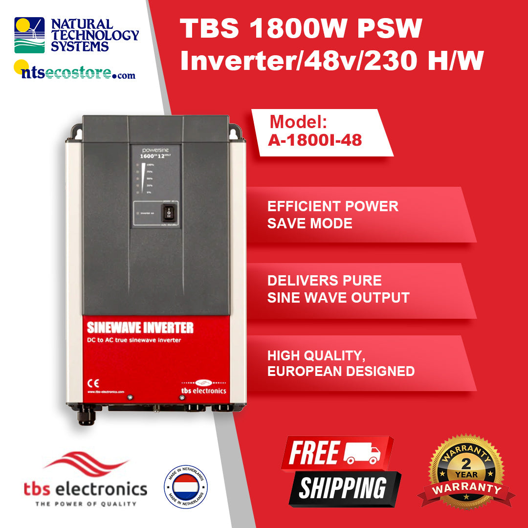 TBS 1800W PSW Inverter 48V/230 H/W A-1800I-48