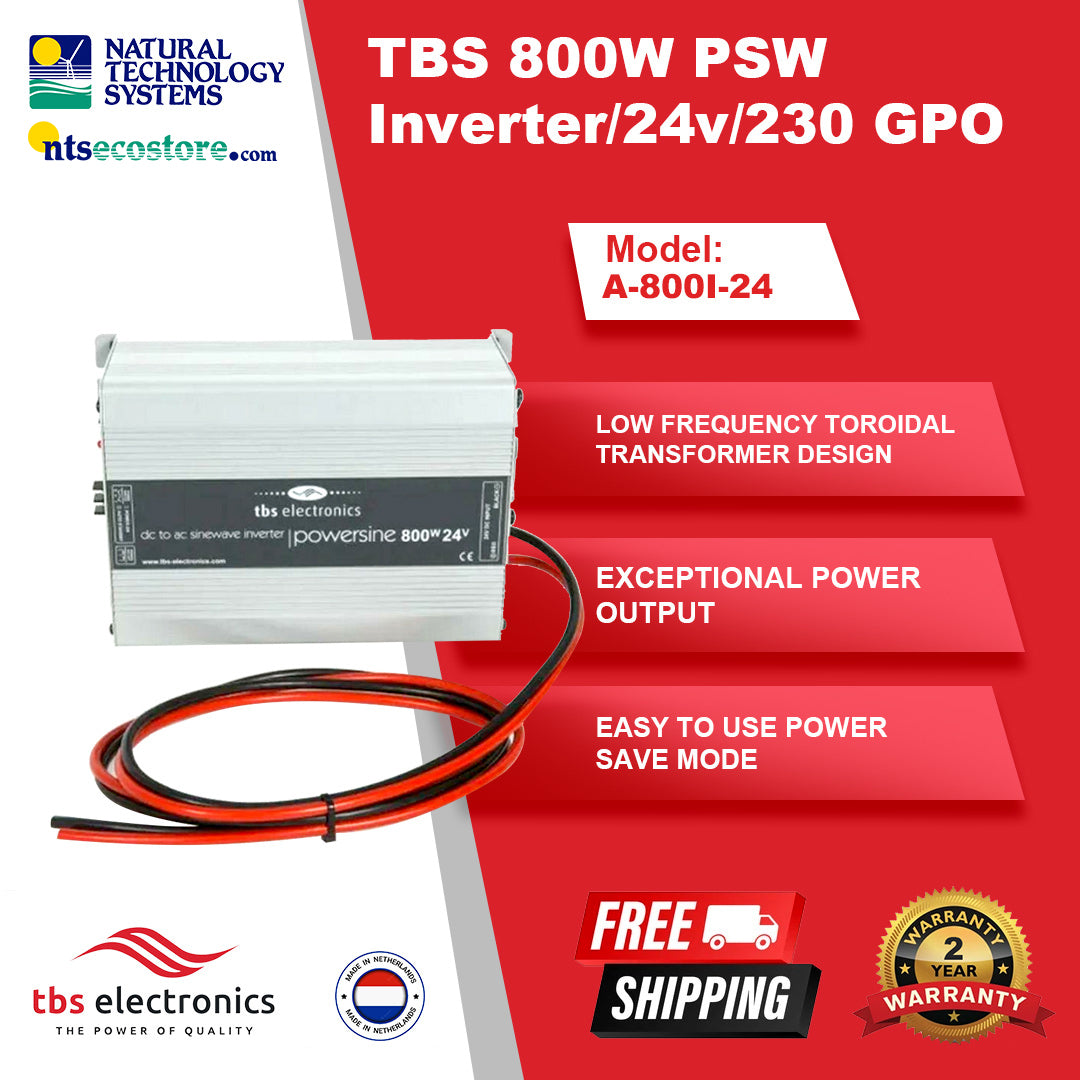 TBS 800W PSW Inverter 24V 230 GPO A-800I-24