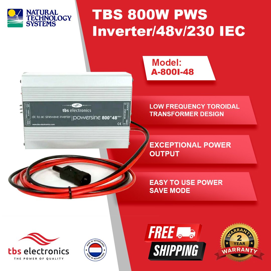TBS 800W PWS Inverter 48V 230 IEC A-800I-48