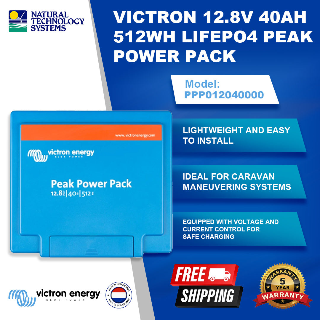 VICTRON 12.8V 40AH 512WH LIFEPO4 PEAK POWER PACK (PPP012040000)