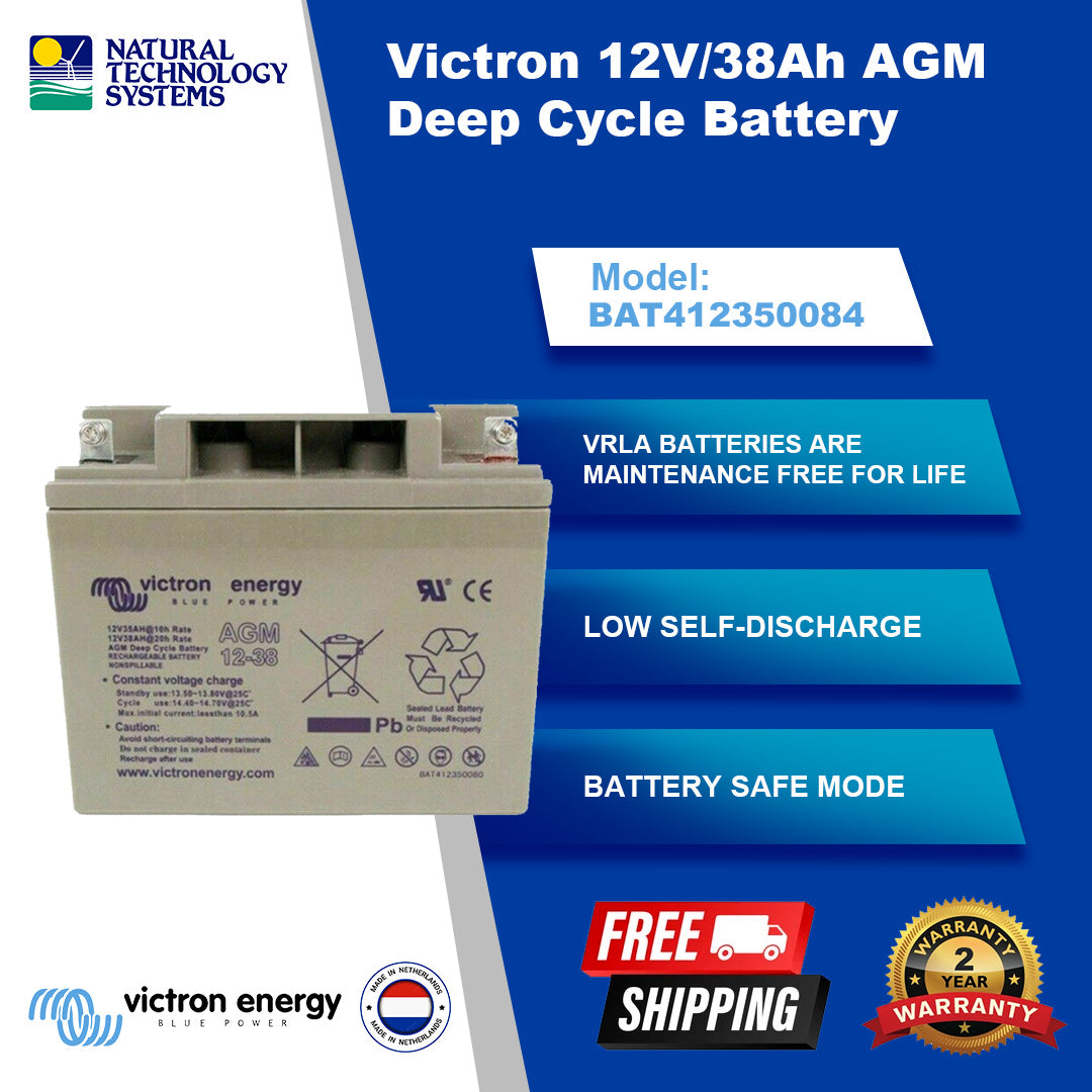 Victron 12V/38Ah AGM Deep Cycle Battery (BAT412350084)