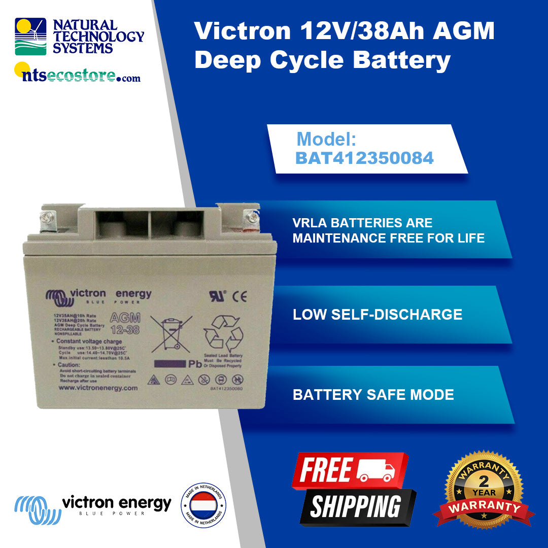 Victron 12V/38Ah AGM Deep Cycle Battery (BAT412350084)