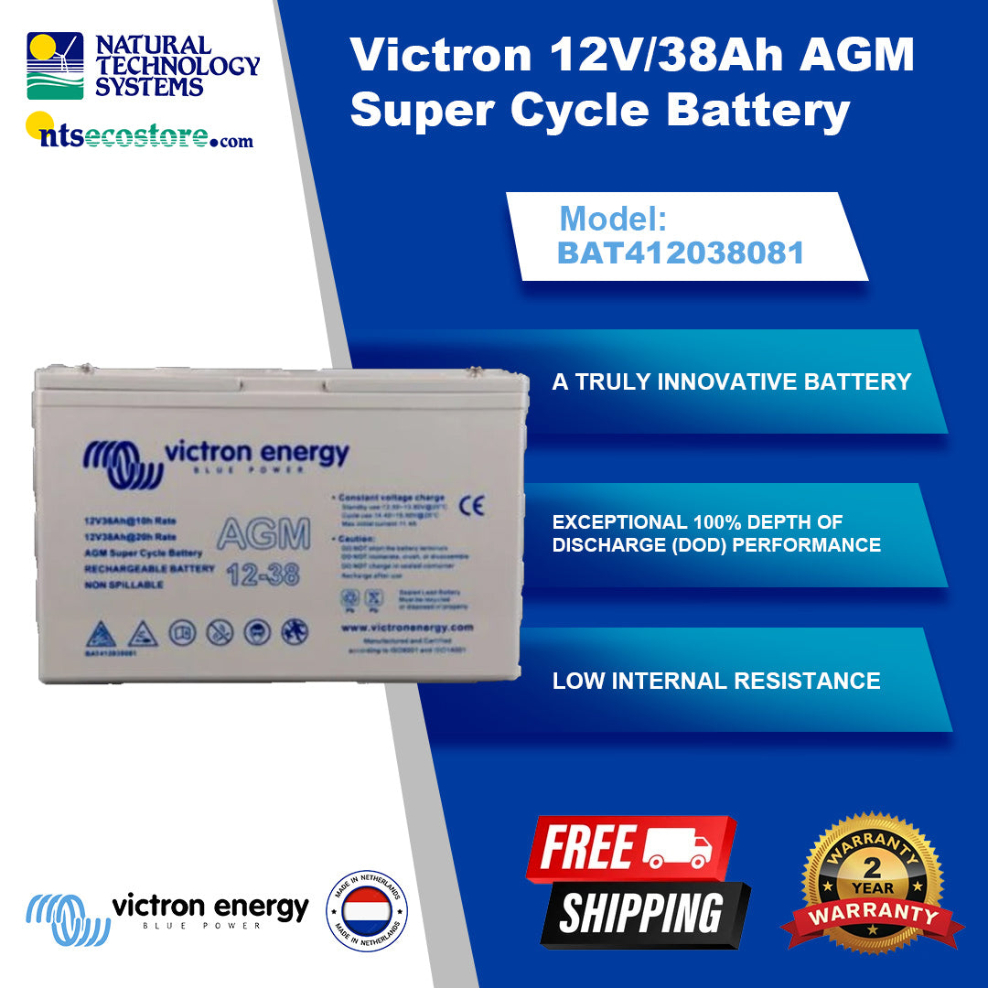 Victron 12V/38Ah AGM Super Cycle Battery (BAT412038081)