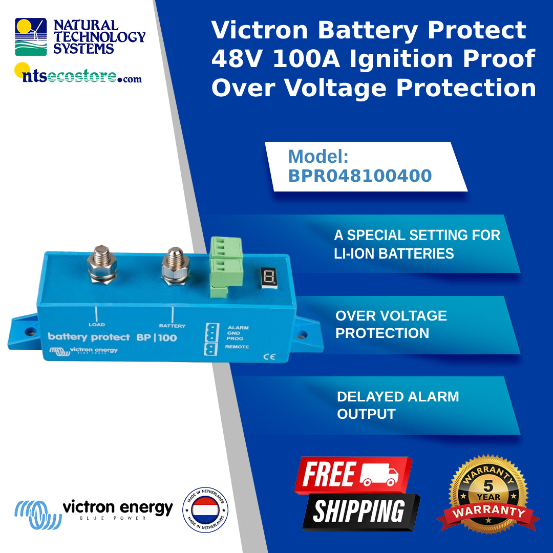 Victron Battery Protect 48V 100A Ignition Proof Over Voltage Protection (BPR048100400)