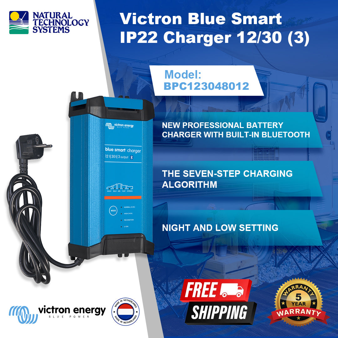 Victron Blue Smart IP22 Charger 12/30(3) 230V AU/NZ BPC123048012
