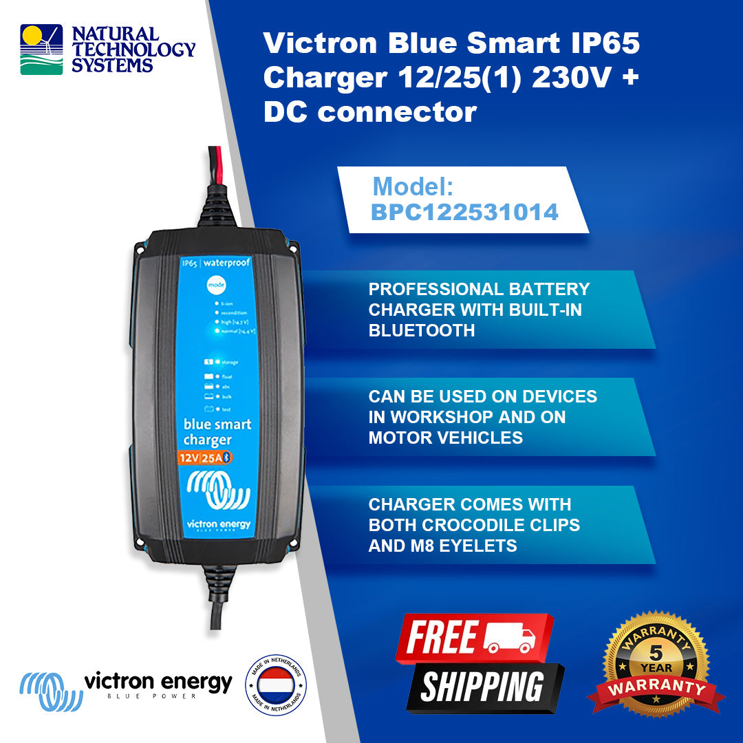 Victron Blue Smart IP65 Charger 12/25(1) 230V bpc122531014