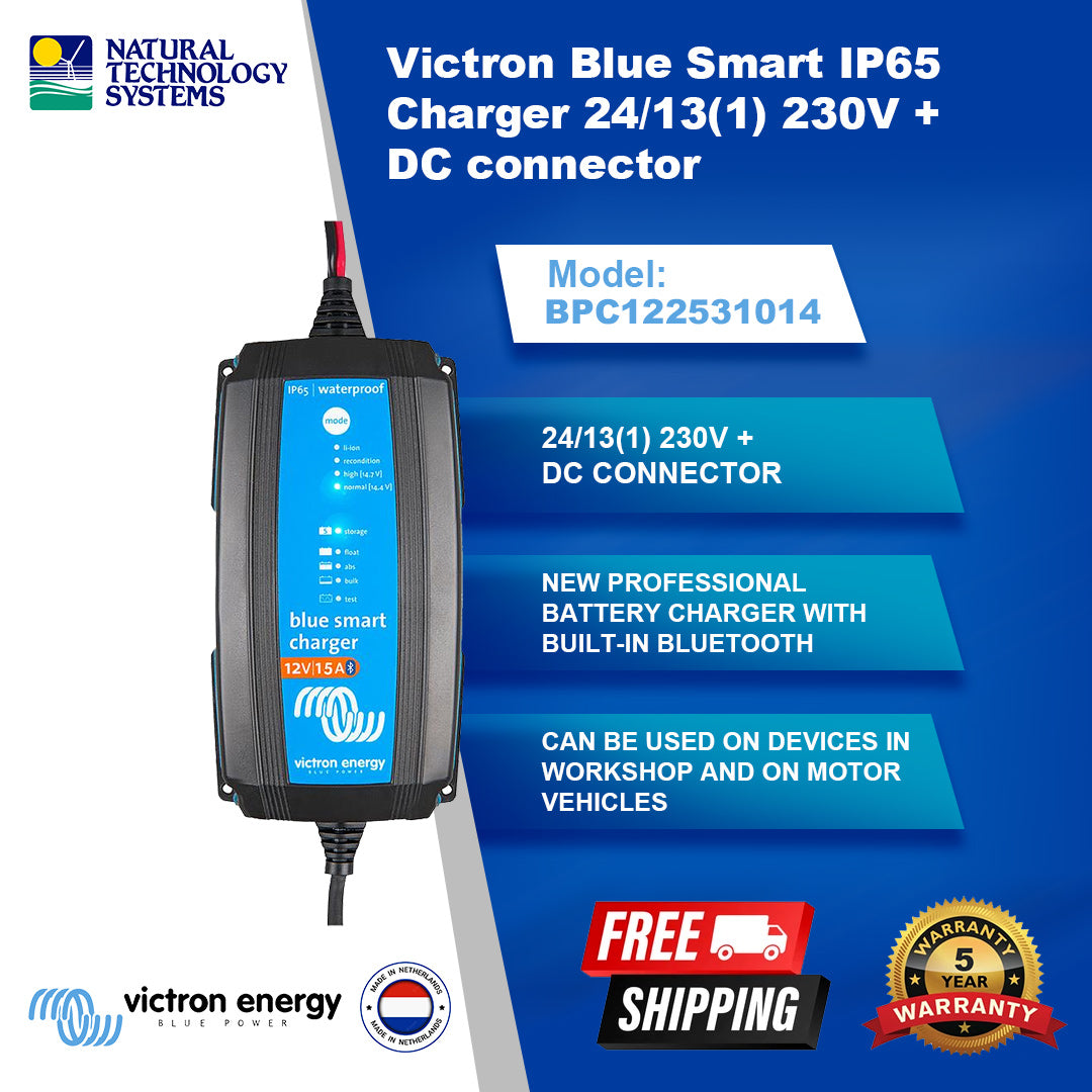 Victron Blue Smart IP65 Charger 24/13(1) 230V AU/NZ BPC241331014
