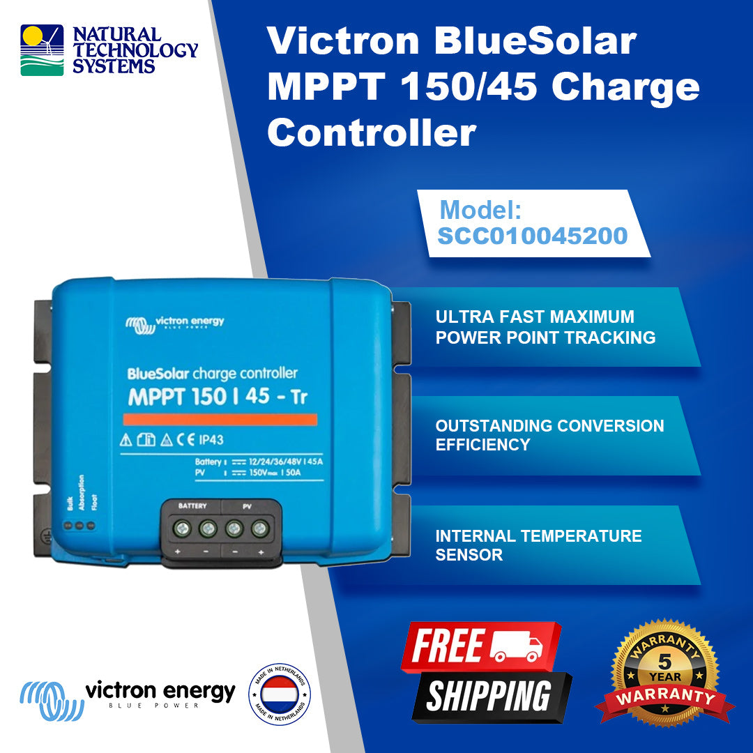 Victron BlueSolar MPPT 150/45 Charge Controller (SCC010045200)