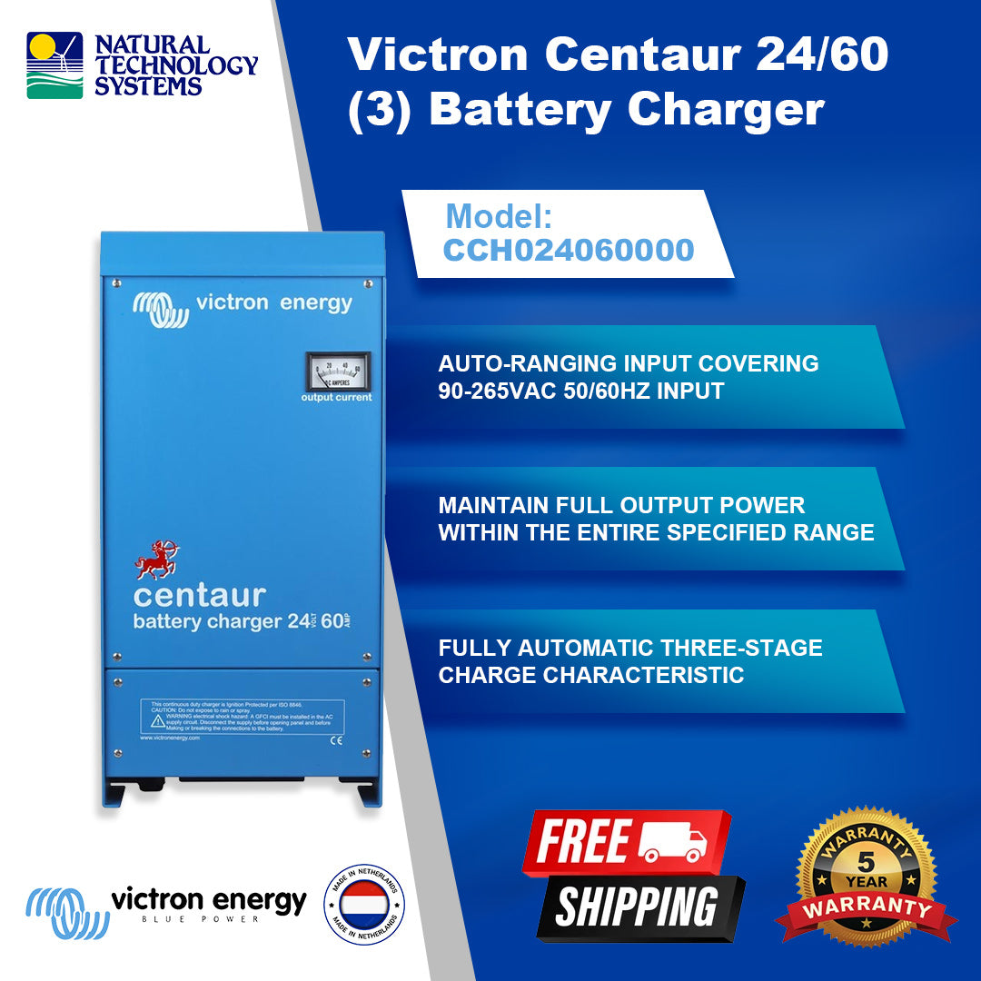 Victron Energy CCH012060000 Centaur 12/60 Battery Charger 12V 60 Amp
