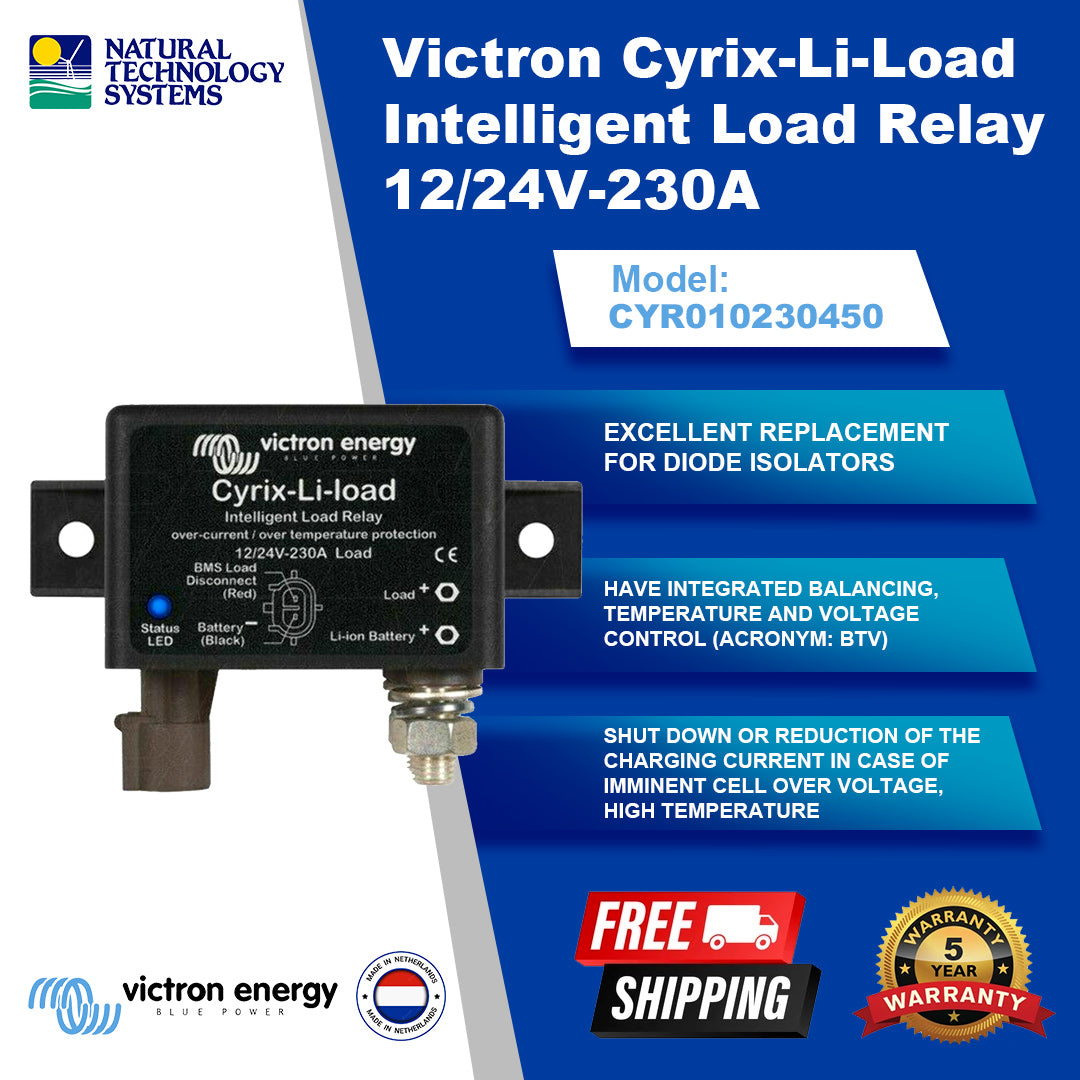 Victron Cyrix-Li-Load Intelligent Load Relay 12/24V-230A (CYR010230450)