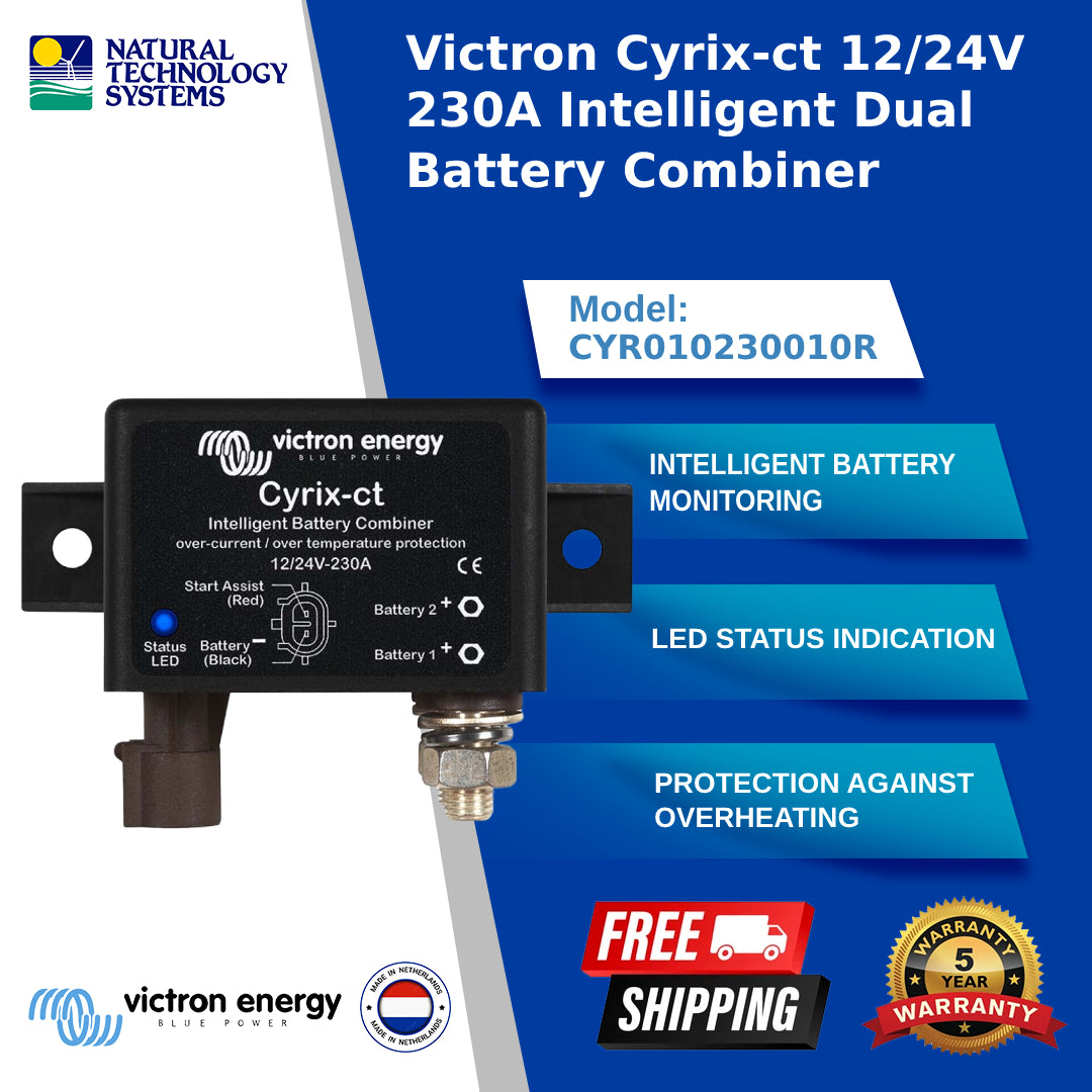 Victron Cyrix-ct 12/24V 230A Intelligent Dual Battery Combiner (CYR010230010R)